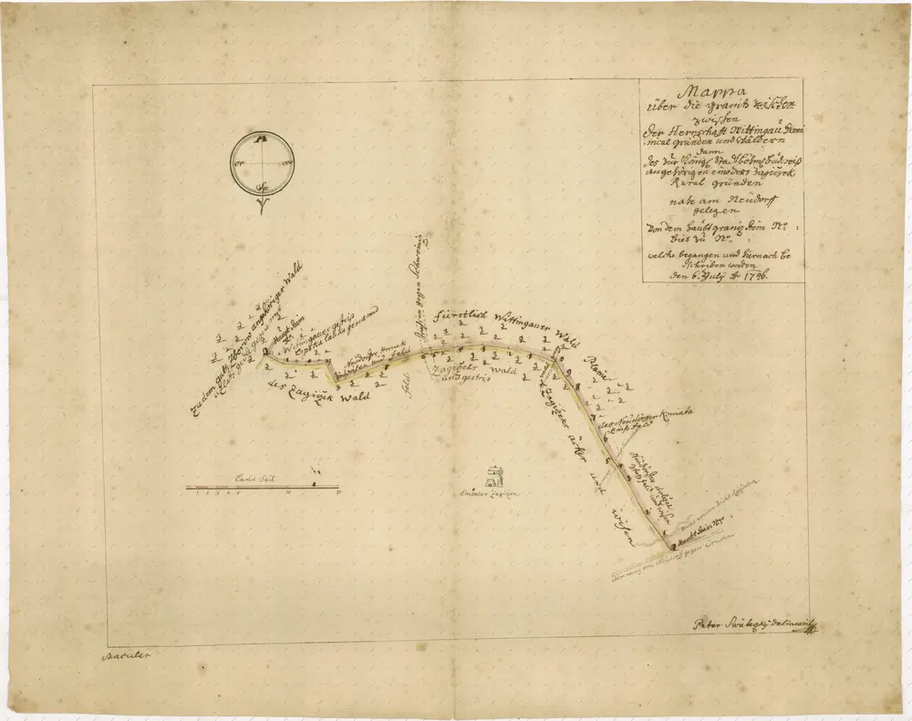 Voorbeeld van de oude kaart