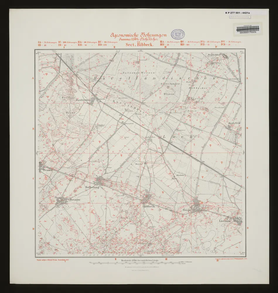 Voorbeeld van de oude kaart