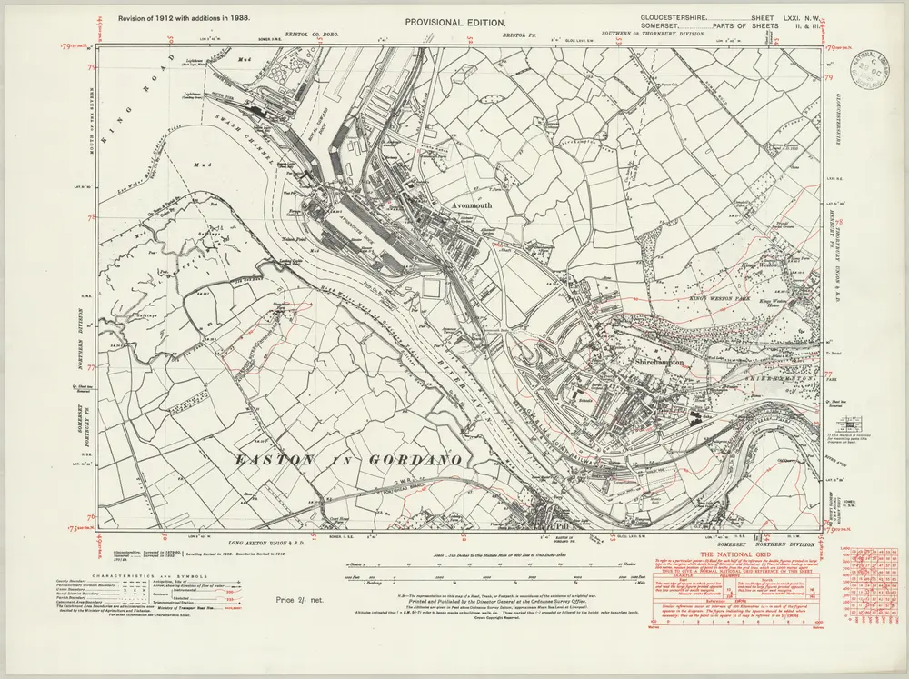 Voorbeeld van de oude kaart