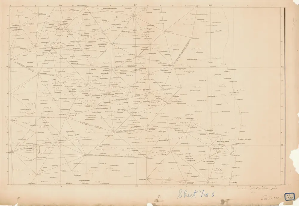 Voorbeeld van de oude kaart