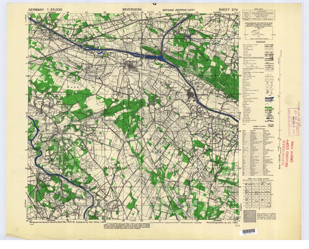 Voorbeeld van de oude kaart