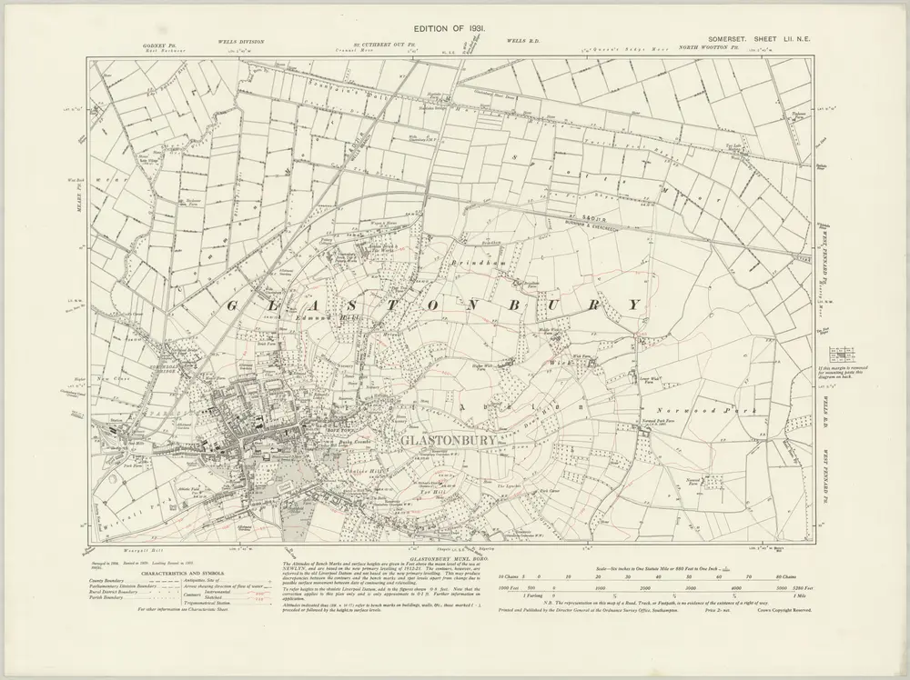 Voorbeeld van de oude kaart