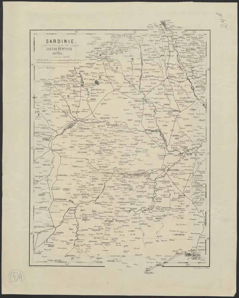 Voorbeeld van de oude kaart