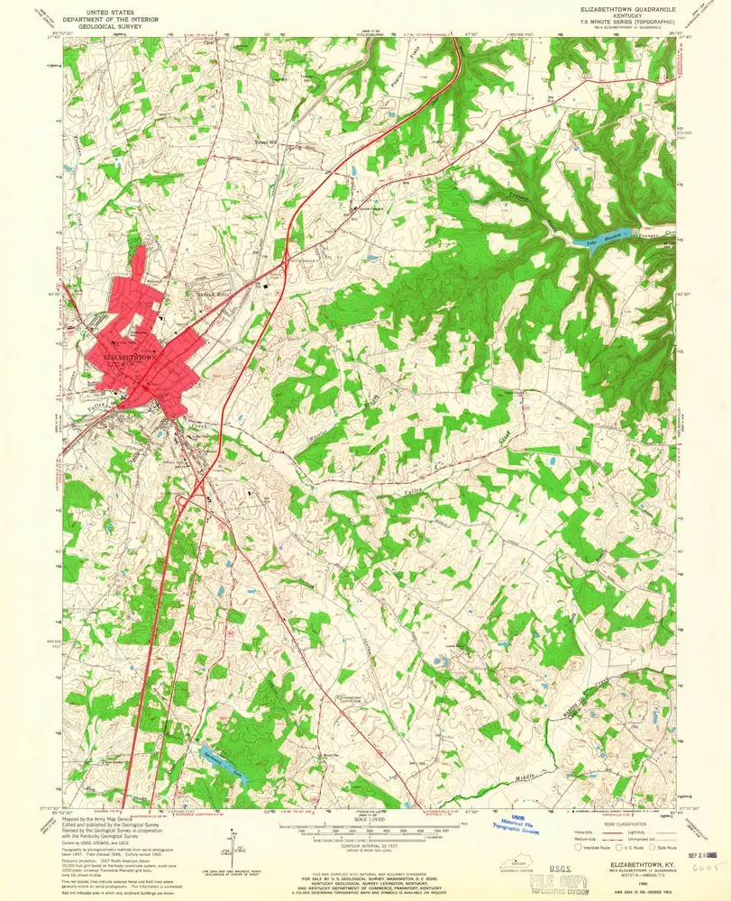 Voorbeeld van de oude kaart