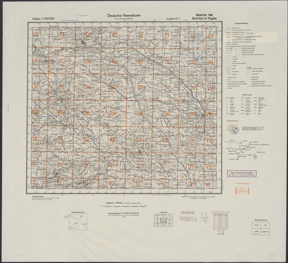 Voorbeeld van de oude kaart