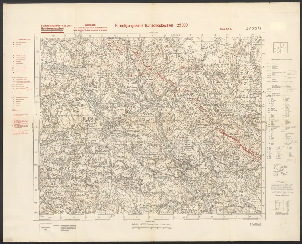 Voorbeeld van de oude kaart