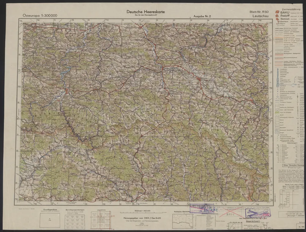 Voorbeeld van de oude kaart