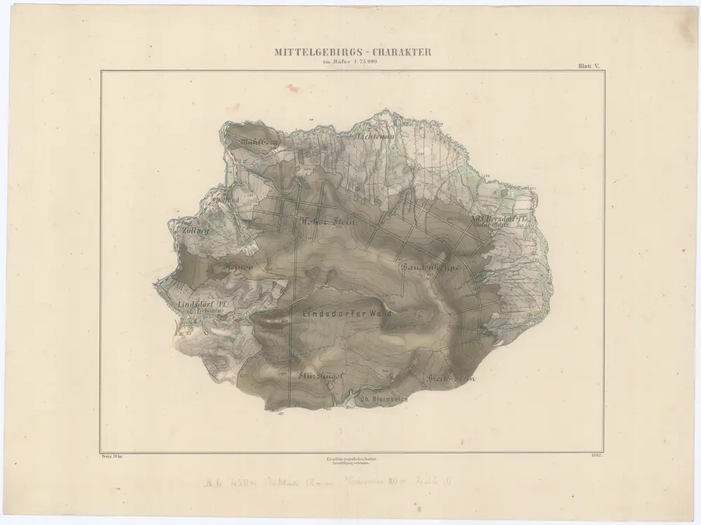 Voorbeeld van de oude kaart