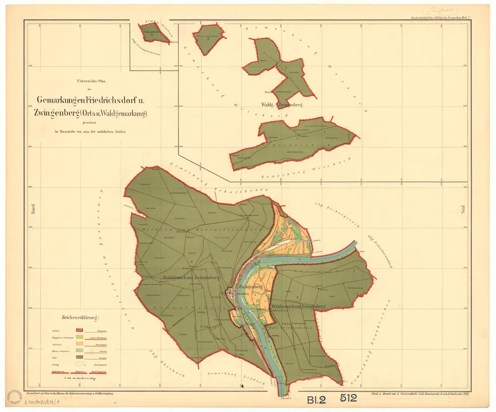 Voorbeeld van de oude kaart