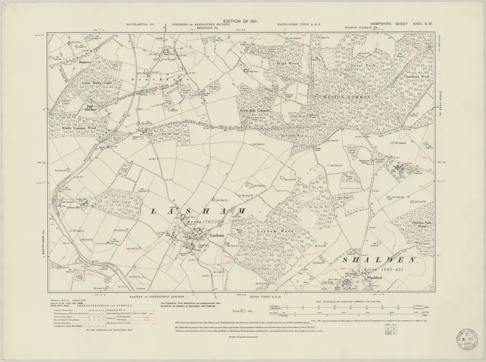 Voorbeeld van de oude kaart