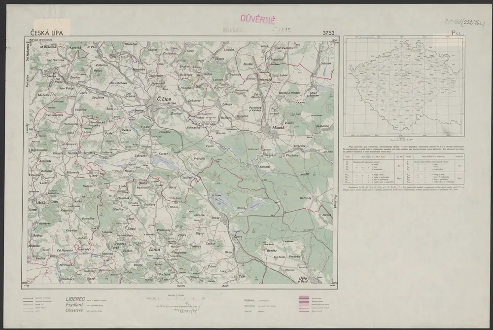 Voorbeeld van de oude kaart