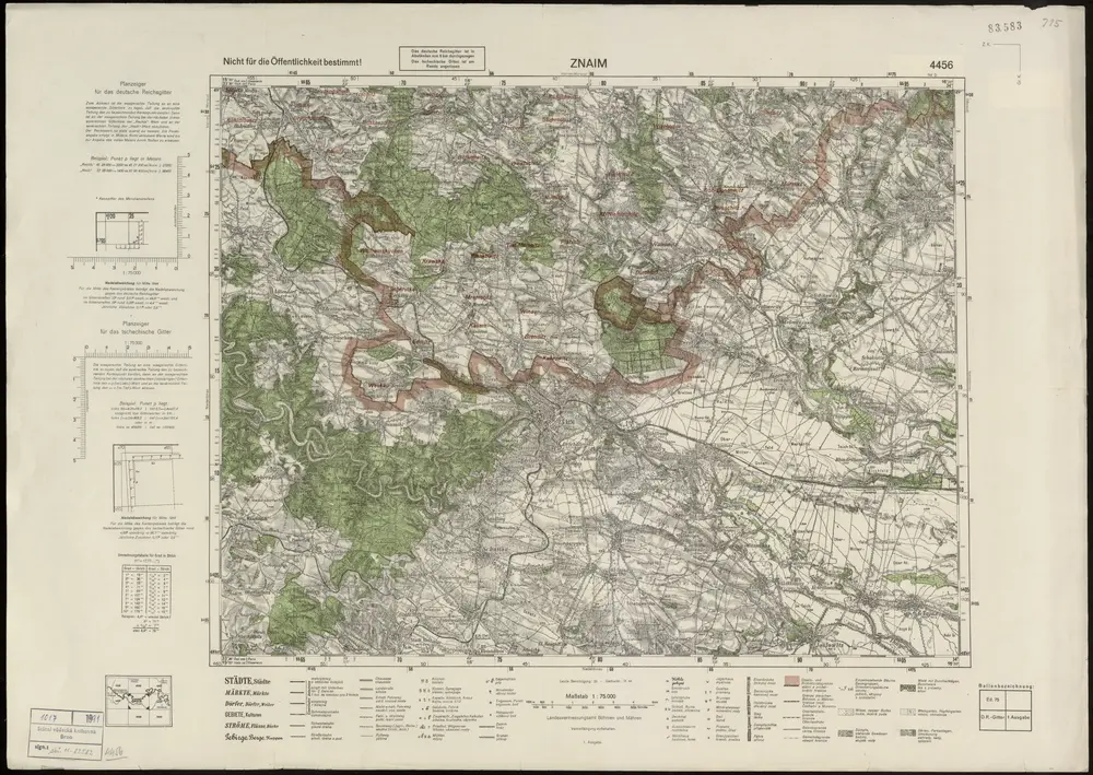 Voorbeeld van de oude kaart