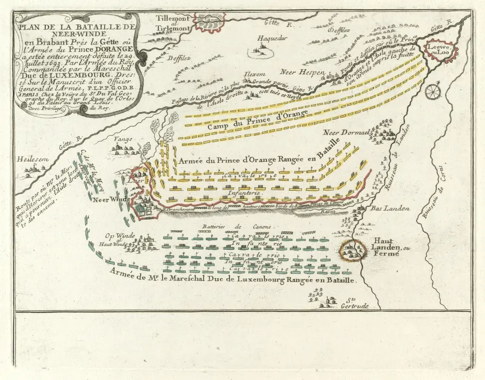 Voorbeeld van de oude kaart