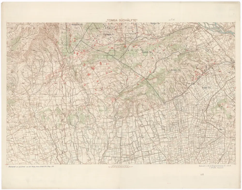 Voorbeeld van de oude kaart