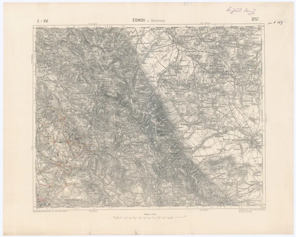 Voorbeeld van de oude kaart