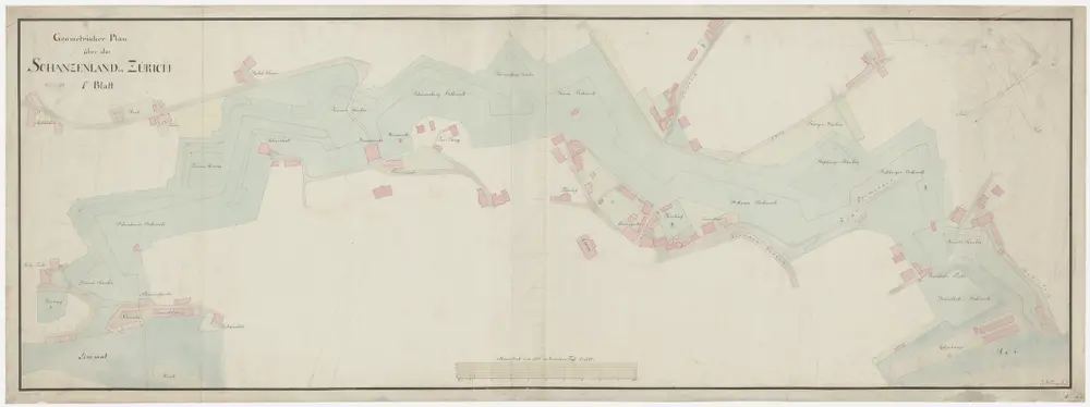 Zürich: Schanzenland in der Grossen Stadt; Grundriss (1. Blatt)