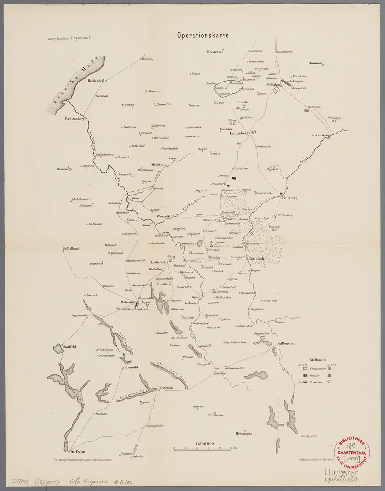 Voorbeeld van de oude kaart