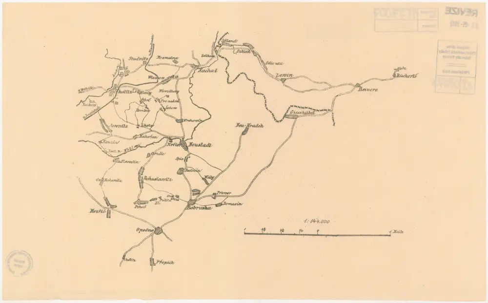 Voorbeeld van de oude kaart