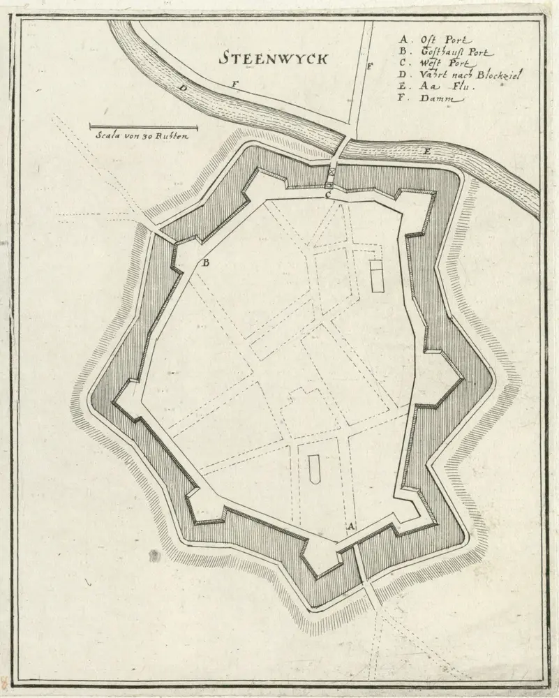 Voorbeeld van de oude kaart