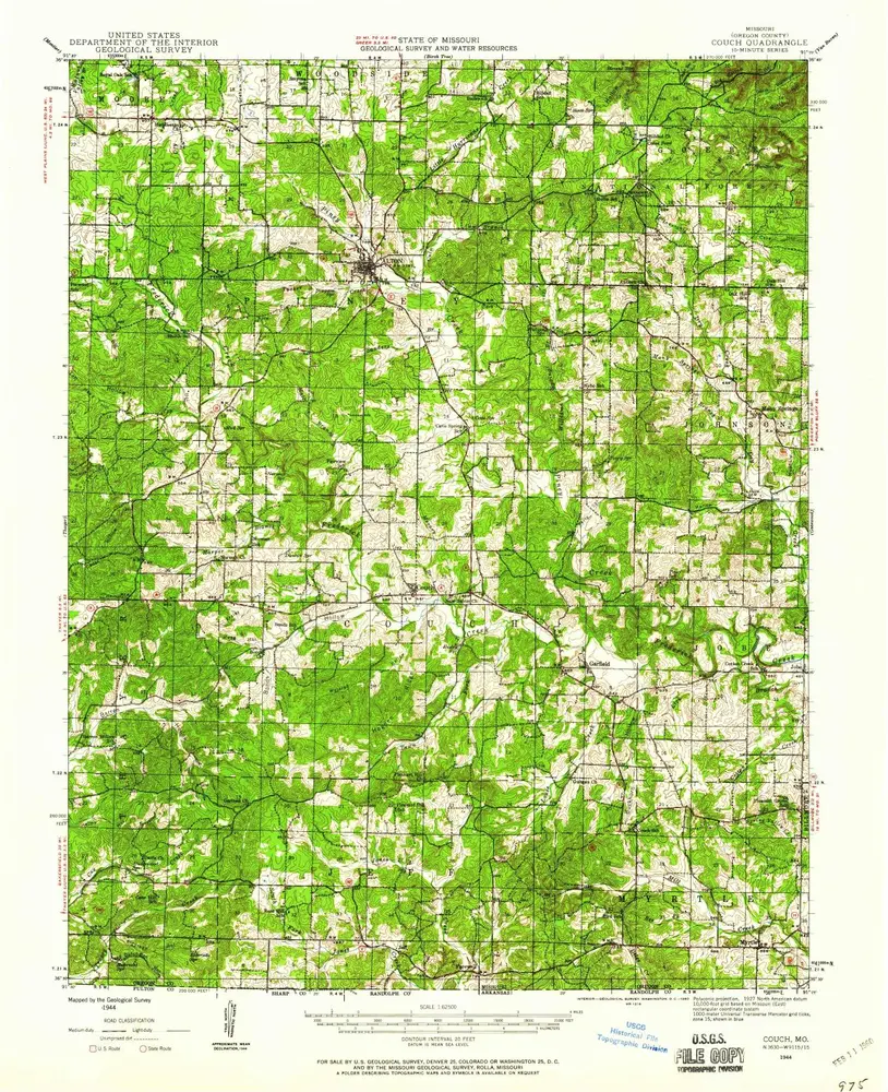 Voorbeeld van de oude kaart