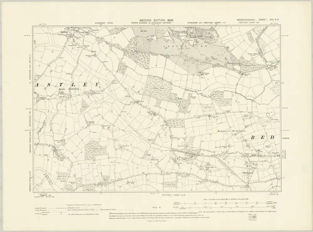 Voorbeeld van de oude kaart