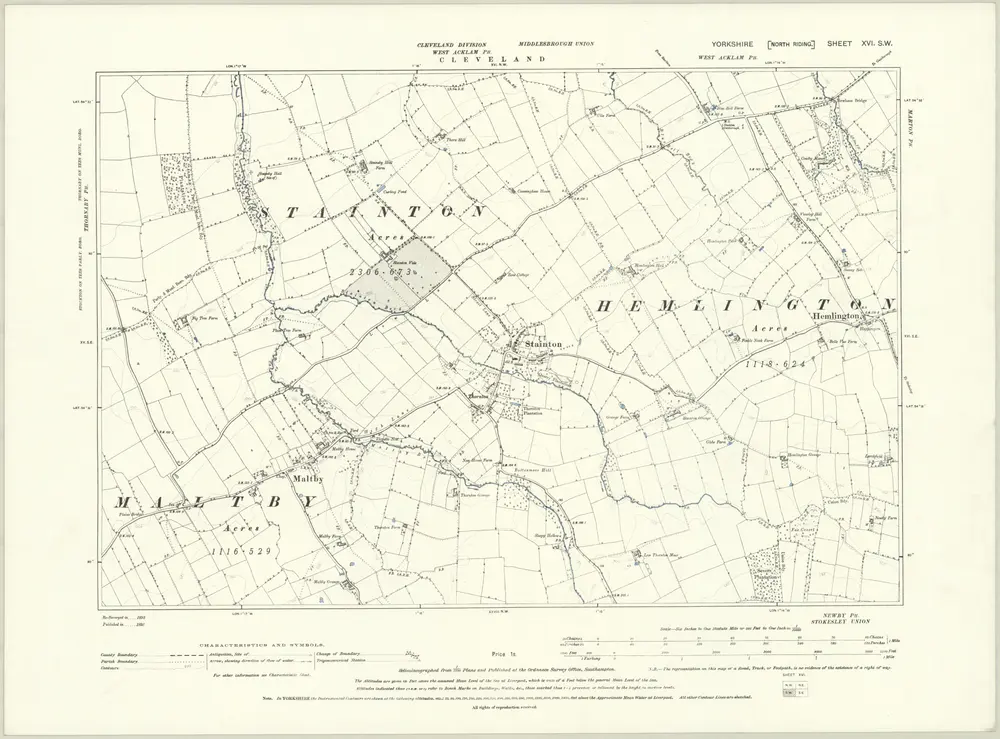 Voorbeeld van de oude kaart