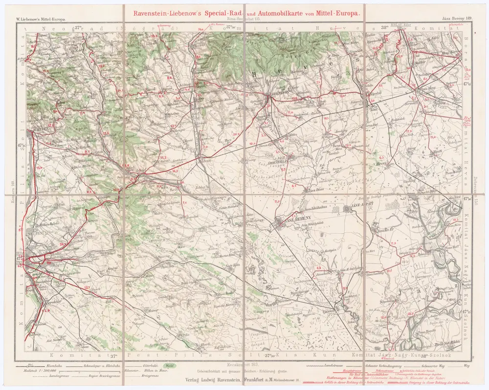 Voorbeeld van de oude kaart