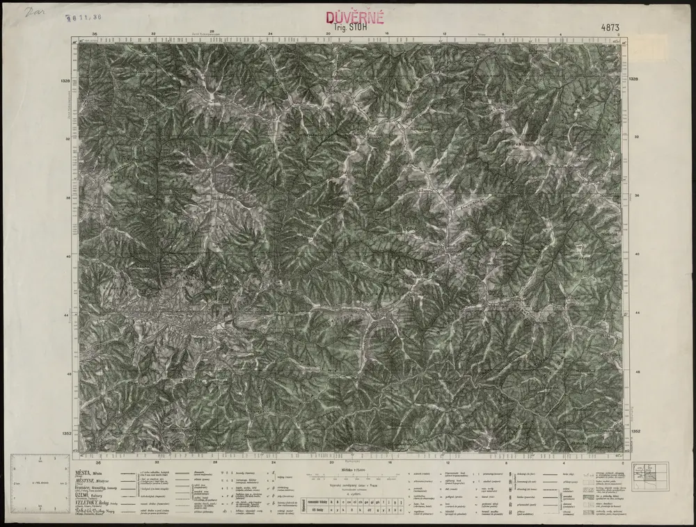 Voorbeeld van de oude kaart