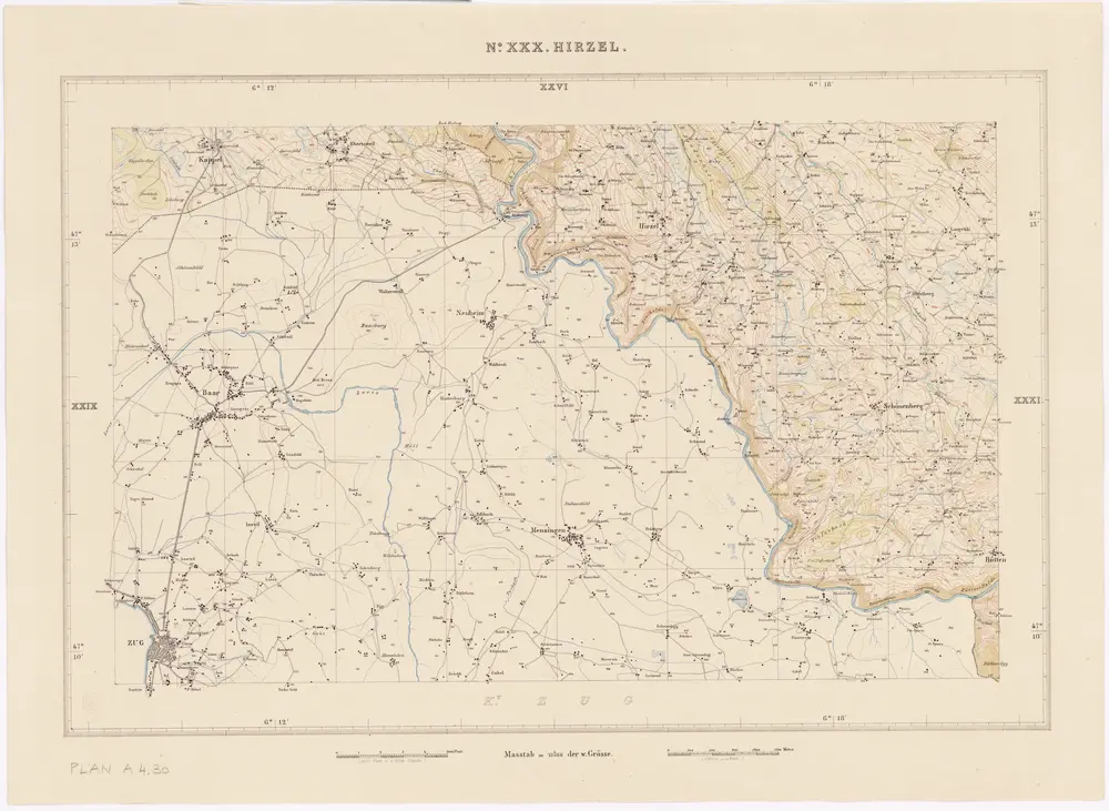 Voorbeeld van de oude kaart