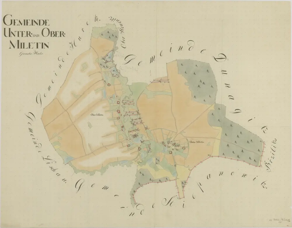 Voorbeeld van de oude kaart