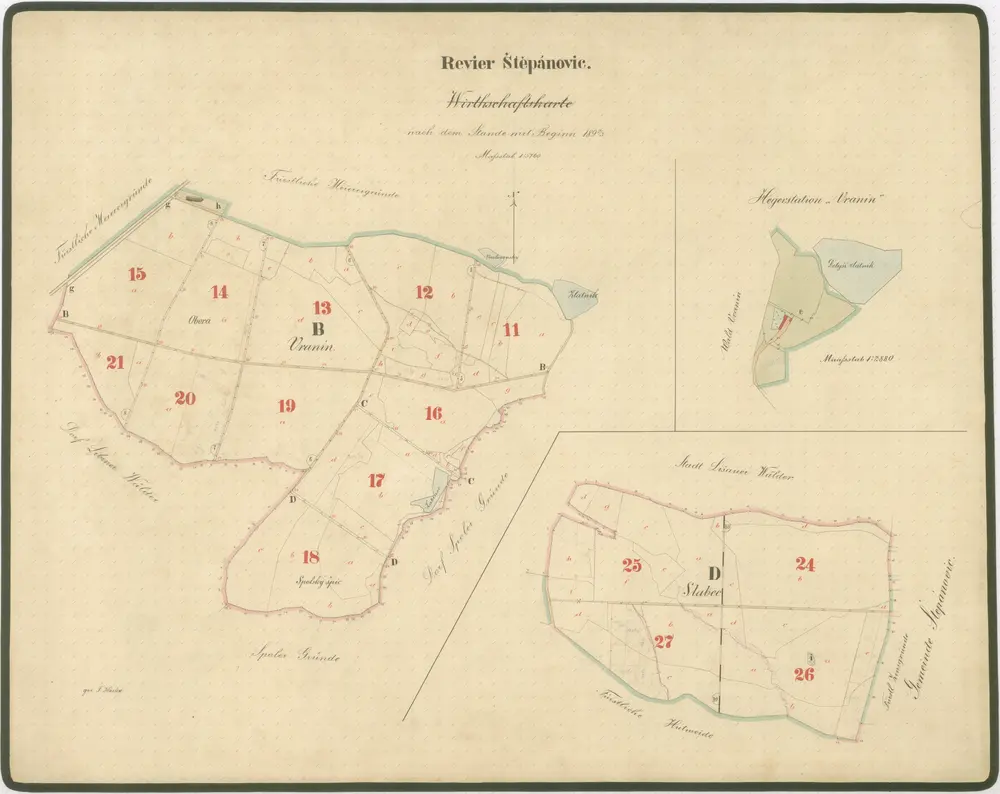 Voorbeeld van de oude kaart