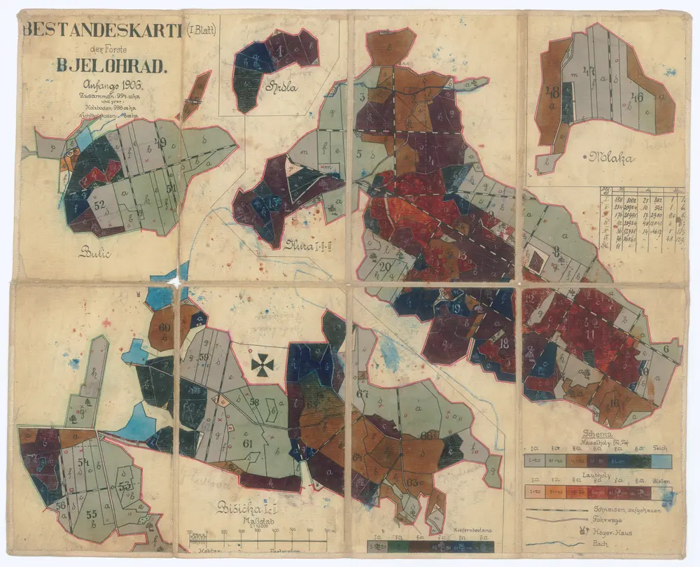 Voorbeeld van de oude kaart