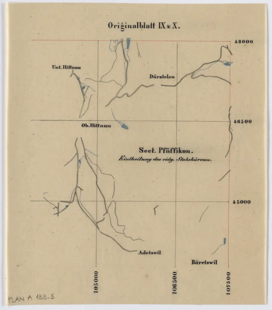 Voorbeeld van de oude kaart