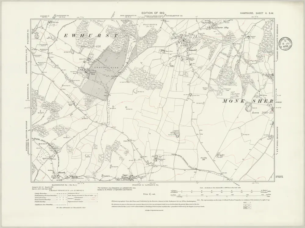 Voorbeeld van de oude kaart