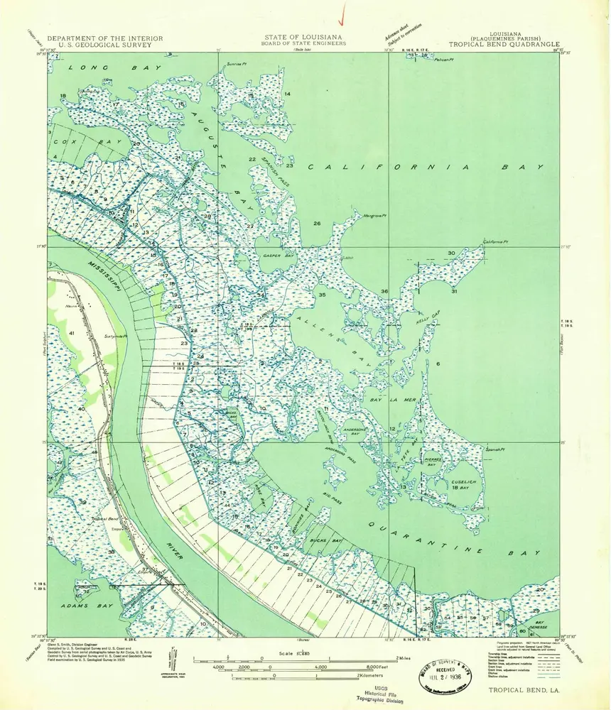 Voorbeeld van de oude kaart