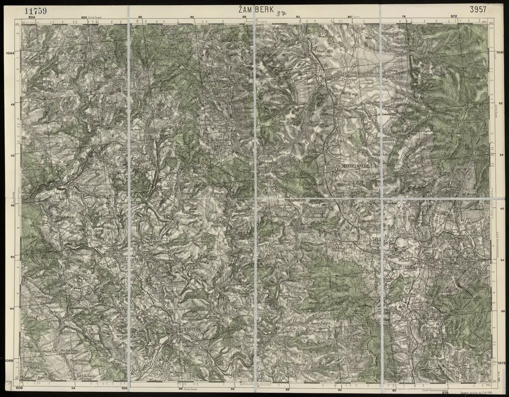 Voorbeeld van de oude kaart