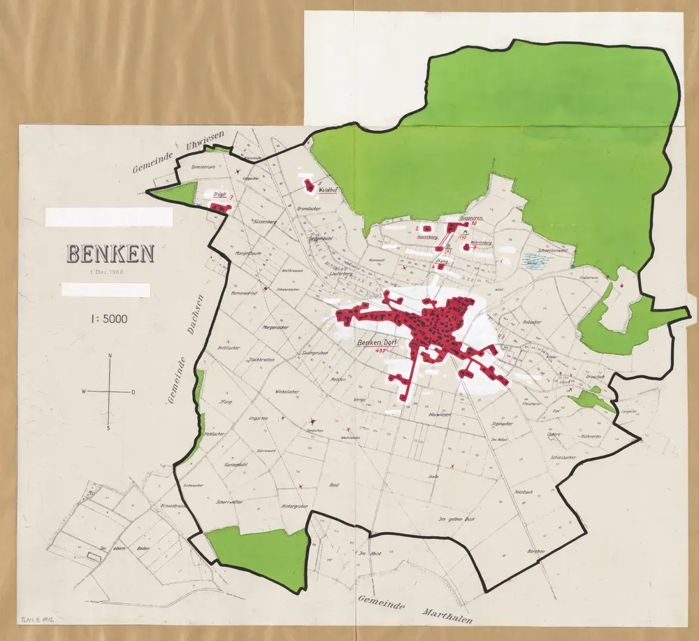 Voorbeeld van de oude kaart