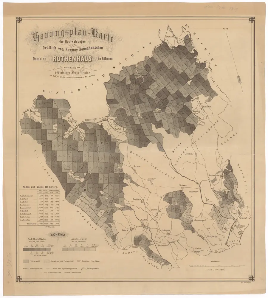 Voorbeeld van de oude kaart