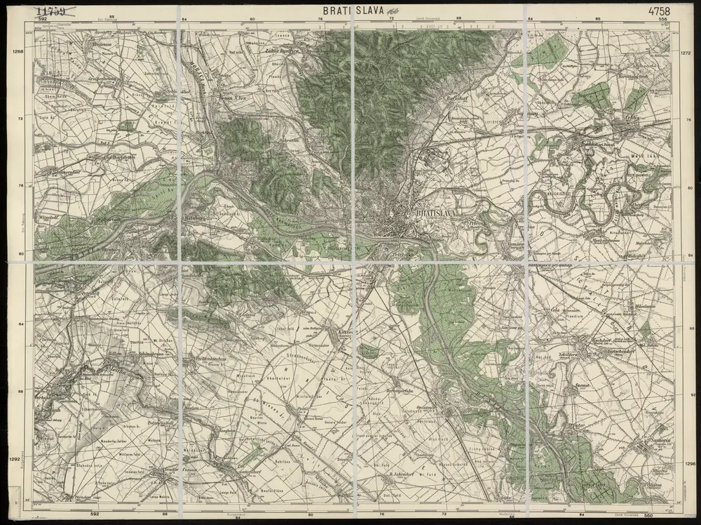 Voorbeeld van de oude kaart