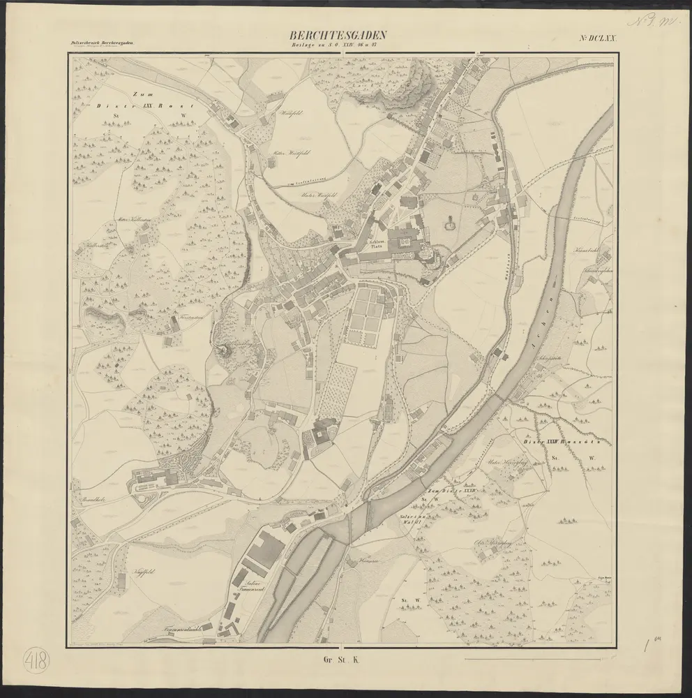 Voorbeeld van de oude kaart