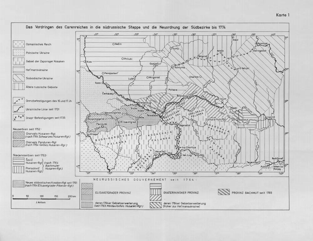 Voorbeeld van de oude kaart