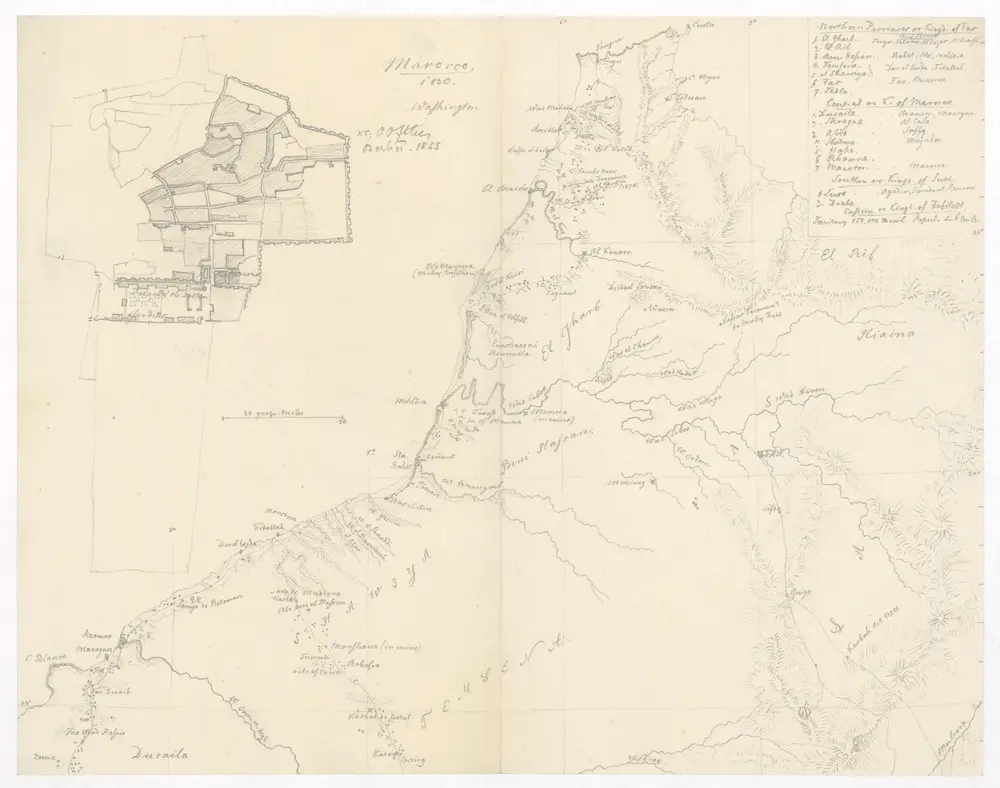 Voorbeeld van de oude kaart