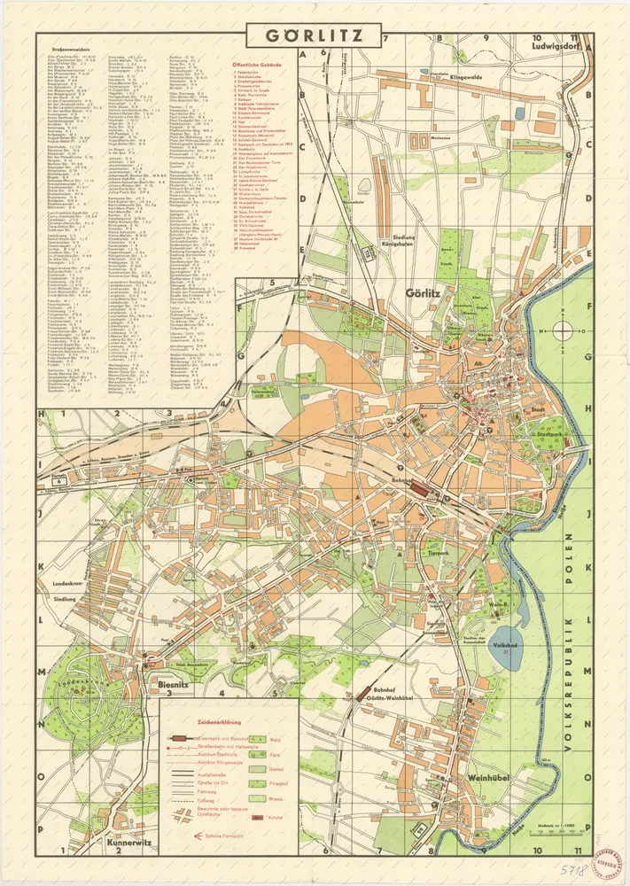 Strassenübersichtsplan Görlitz