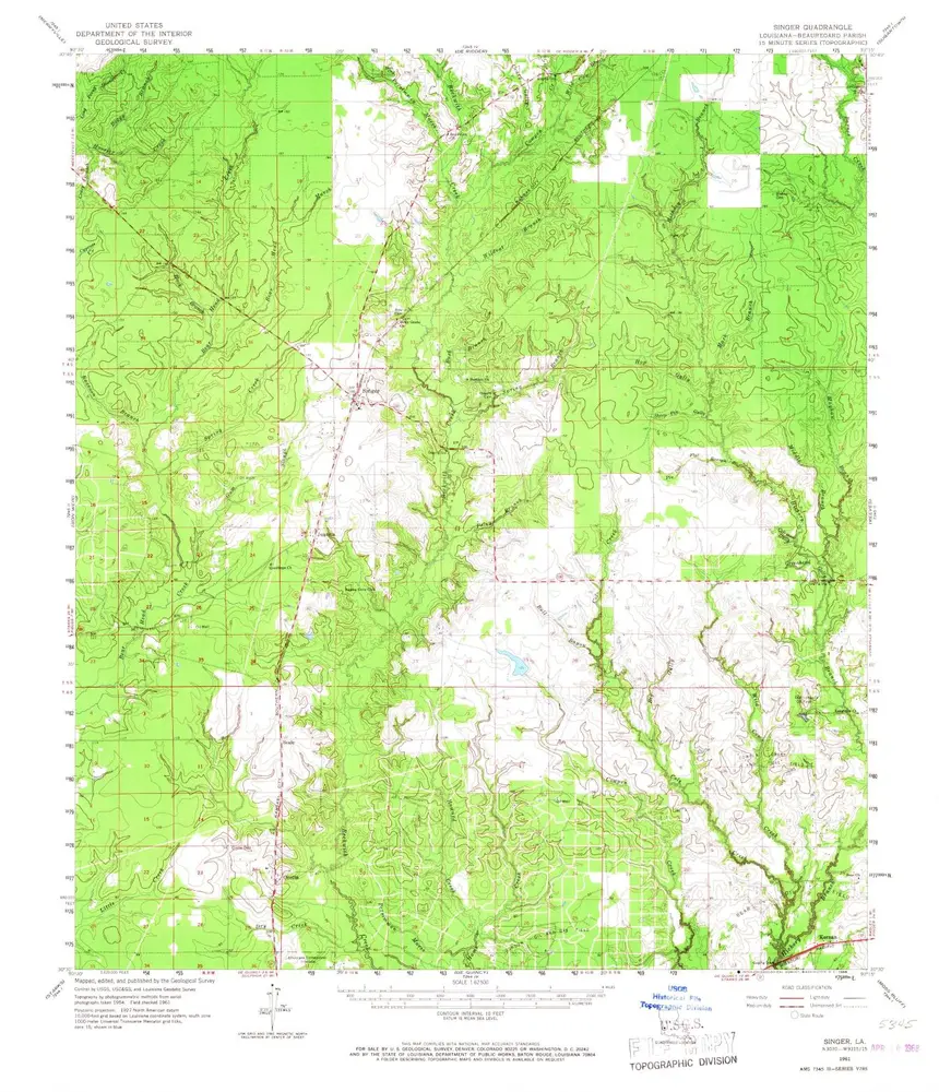 Voorbeeld van de oude kaart