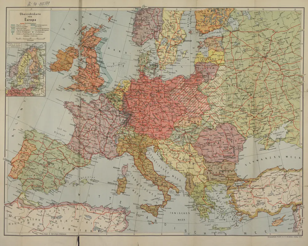 Übersichtskarte von Europa