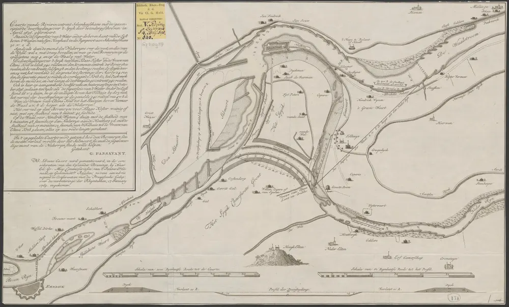 Voorbeeld van de oude kaart