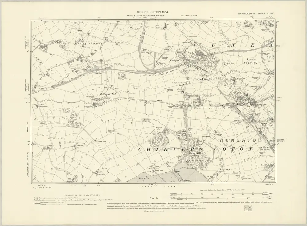 Voorbeeld van de oude kaart