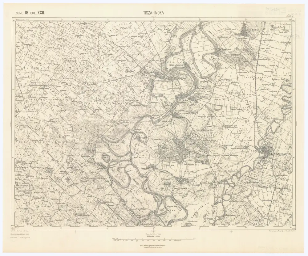 Voorbeeld van de oude kaart