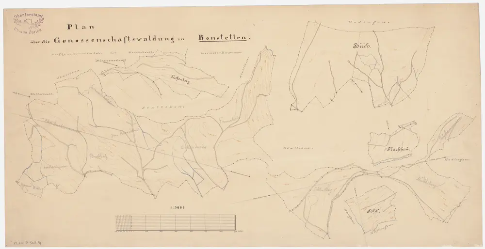 Voorbeeld van de oude kaart