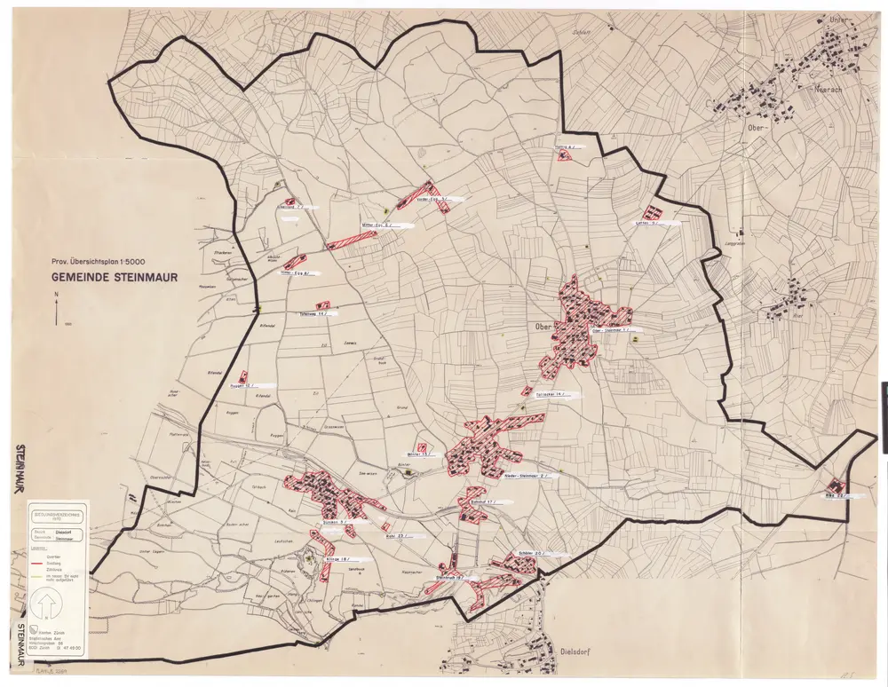 Voorbeeld van de oude kaart